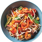 Sweet and Spicy Shrimp with Rice Noodles Cooking Light/Aug 2012