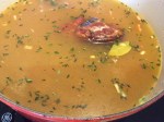 Chicken stock added and ready to simmer