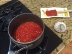 Ketchup mixture is starting to thicken