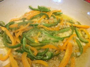 They are ready to add the rest of the ingredients...still have a crunch but cooked down some