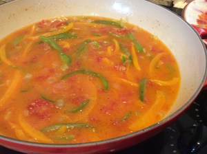 Added the remaining ingredients (except the rice)