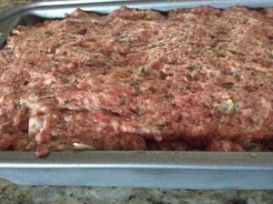 I found it easier to put it in a loaf pan first to get the rectangular shape