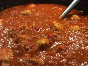 My homemade sauce and meatballs..This is the ultimate Italian comfort food!
