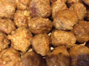 Out of the oven and ready to go into the sauce