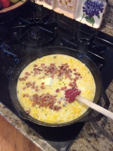 Butter, Bacon, and Seasoning added