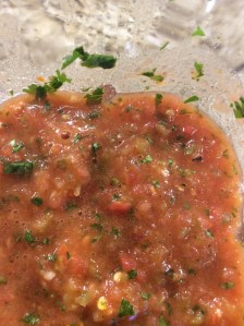 Mixture Pureed with the Cilantro