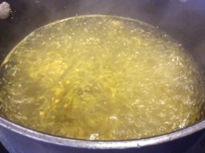 Bring vinegar mixture to a boil