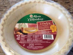My frozen pie crust of choice...mine was thawed