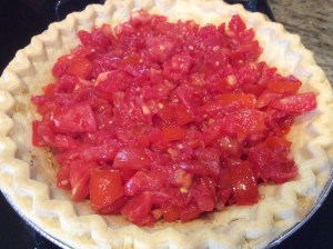 The tomatoes go next