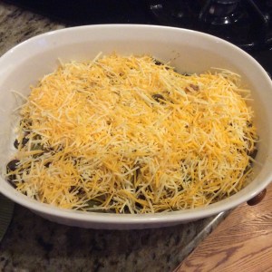 Top with the shredded cheese and bake for 15 - 20 minutes or until chicken is cooked through