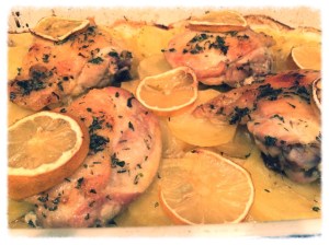 Chef Frankie's Lemon Roasted Chicken and Potatoes