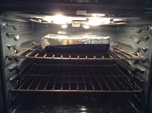 It is very important that you have your oven rack set to the top third