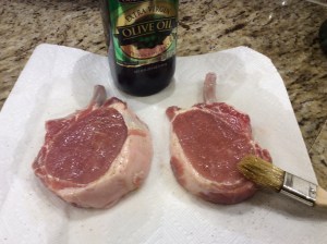 Seasoned and brushed with olive oil