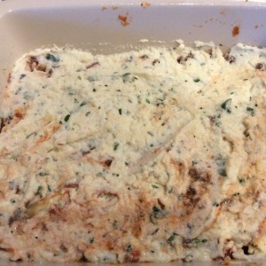 Second layer of noodles and ricotta mixture
