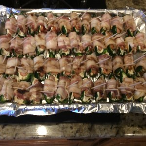 on the foil covered cookie sheet (for easier cleanup)