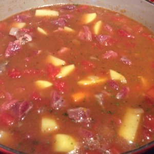 Add in your water and stir well