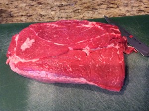 Beautiful cut of beef chuck roast