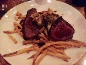 Jeff and Hunter got the Madras Grilled Venison