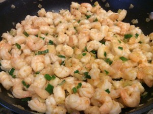 I added in some green onion in the last minute of cooking to compensate for the lack of bell pepper