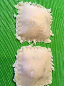 Even easier, is using a ravioli press!
